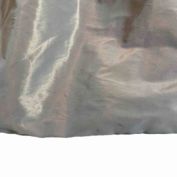 Theia Satin Mermaid Dress Strapless Sweetheart Iridescent Ruched Floor Length Fo - Picture 11 of 11